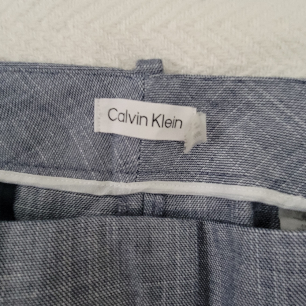 Calvin Klein Blue Chambray Pants